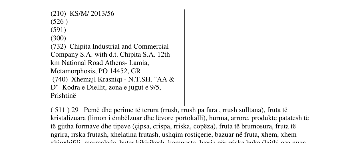 Zëri i markës FINETI në buletin