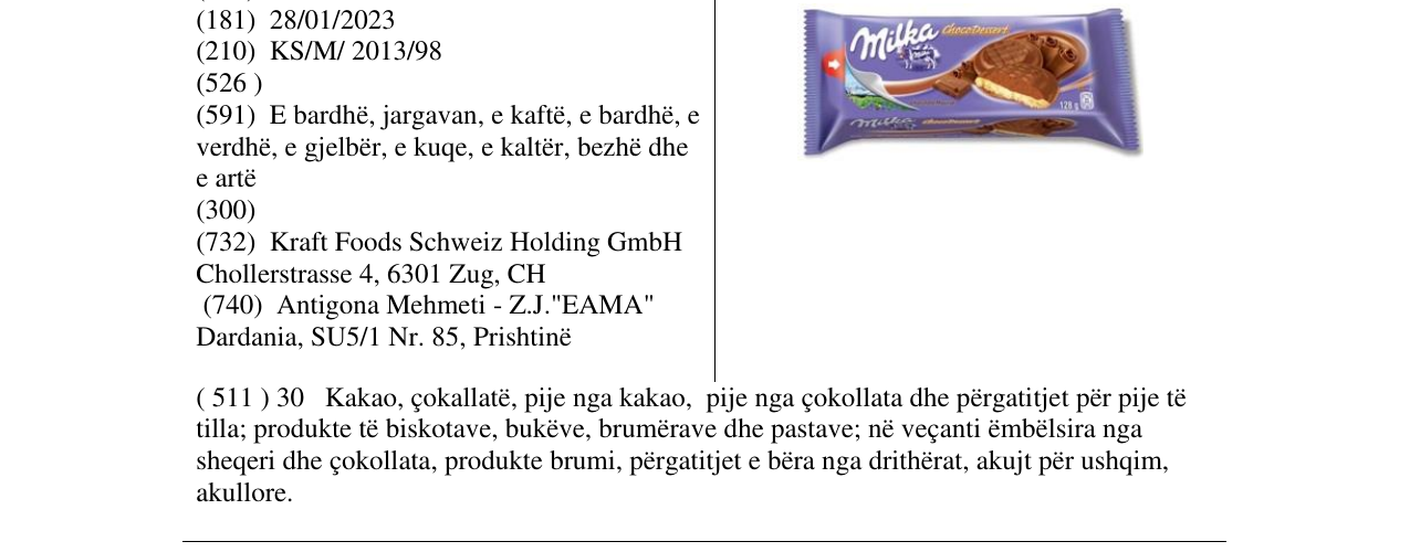 Zëri i markës Markë figurative në buletin