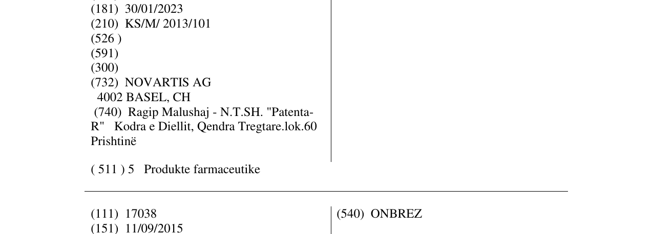 Zëri i markës ULTIBRO në buletin