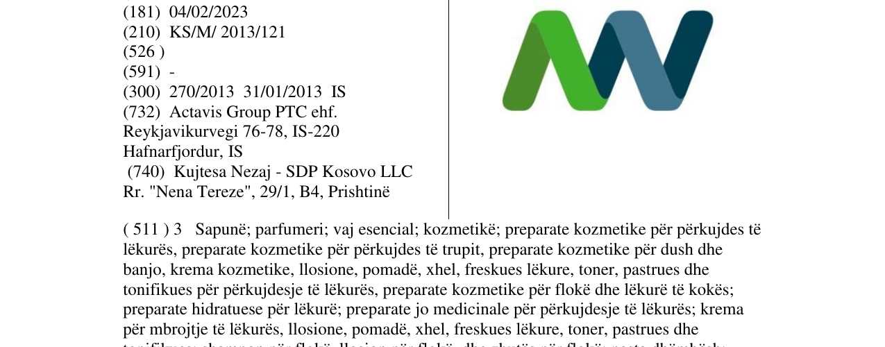Zëri i markës Markë figurative në buletin