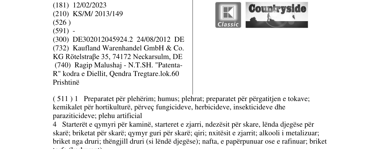 Zëri i markës Contryside në buletin