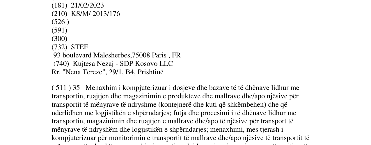 Zëri i markës STEF në buletin