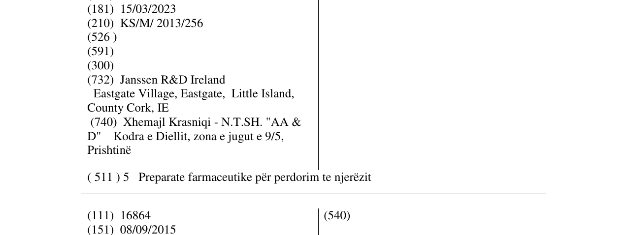 Zëri i markës PREZCOBIX në buletin