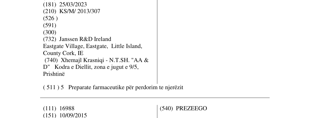 Zëri i markës PREZICO në buletin