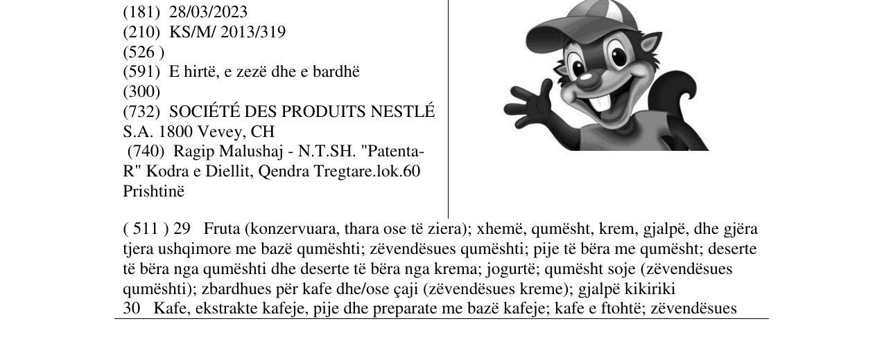 Zëri i markës Markë figurative në buletin