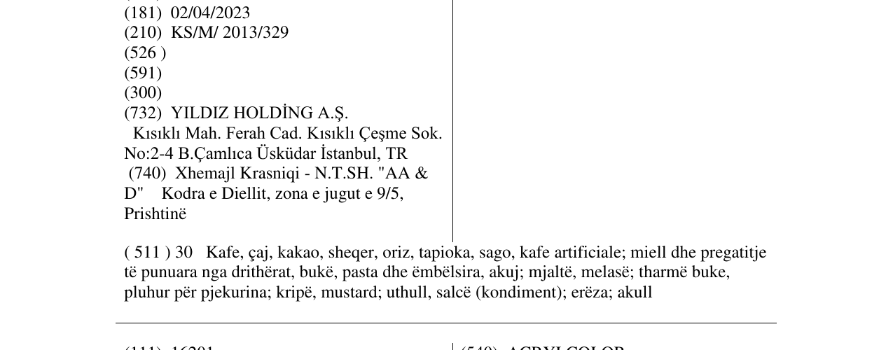 Zëri i markës ALPELLA në buletin