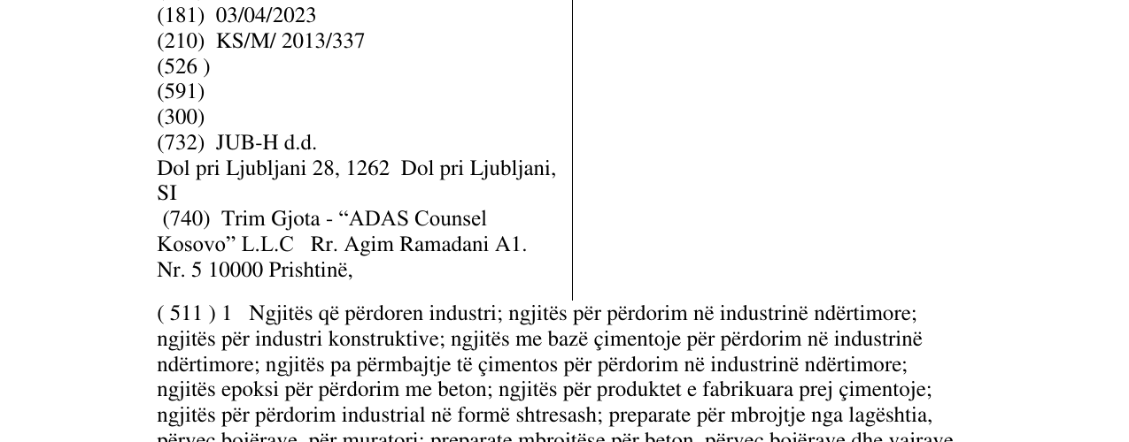 Zëri i markës JUBIZOL në buletin