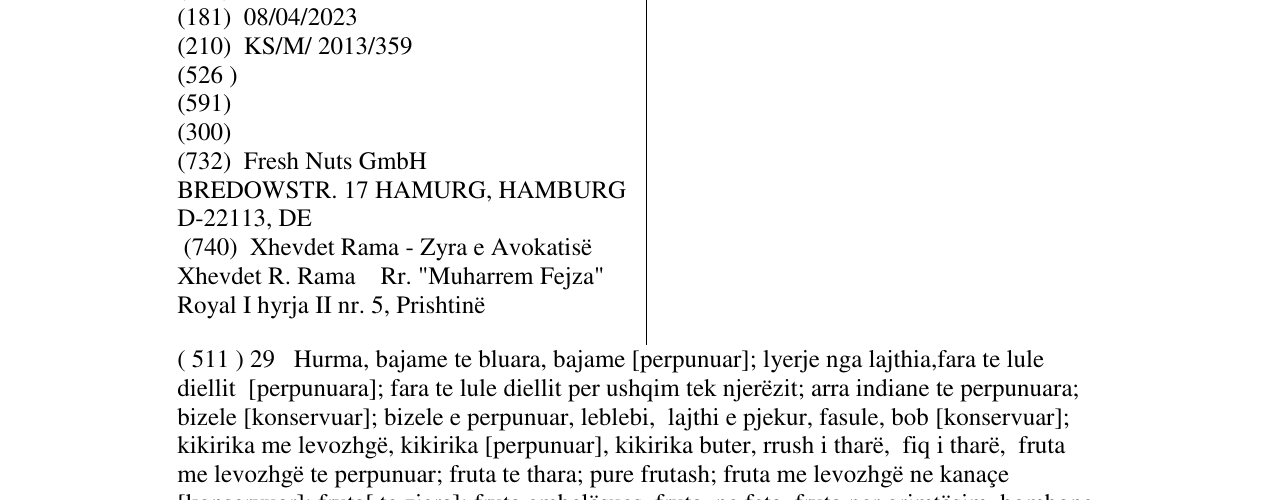 Zëri i markës MERAY në buletin