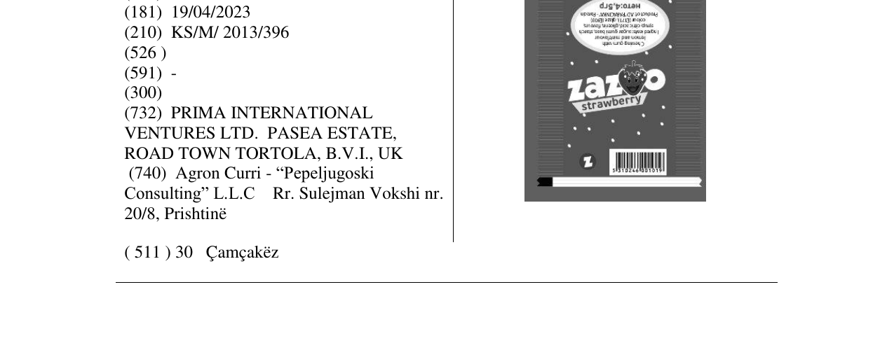 Zëri i markës zazo z në buletin