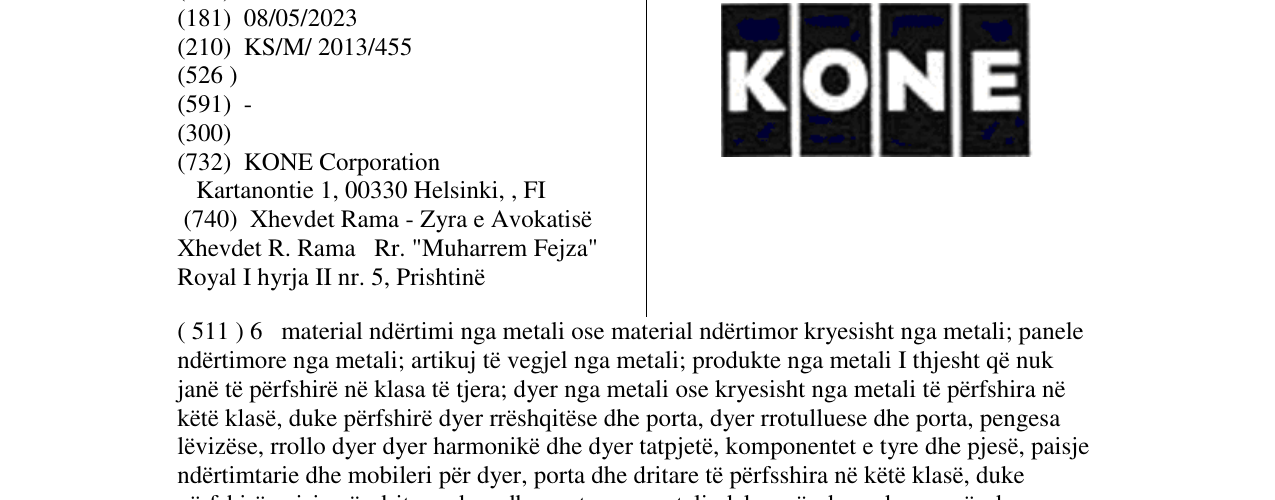 Zëri i markës KONE në buletin