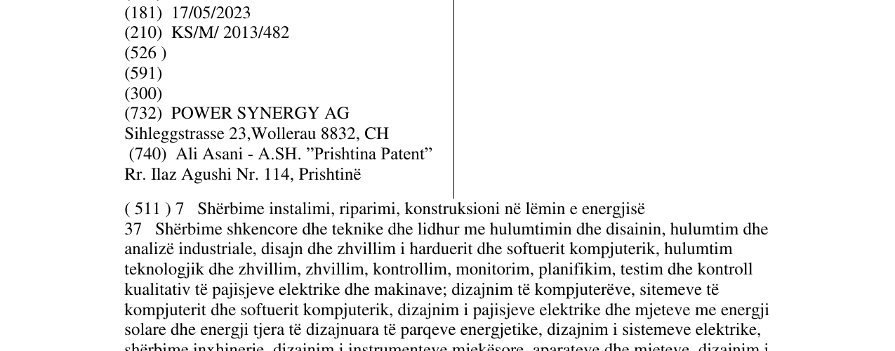 Zëri i markës POWER SYNERGY në buletin
