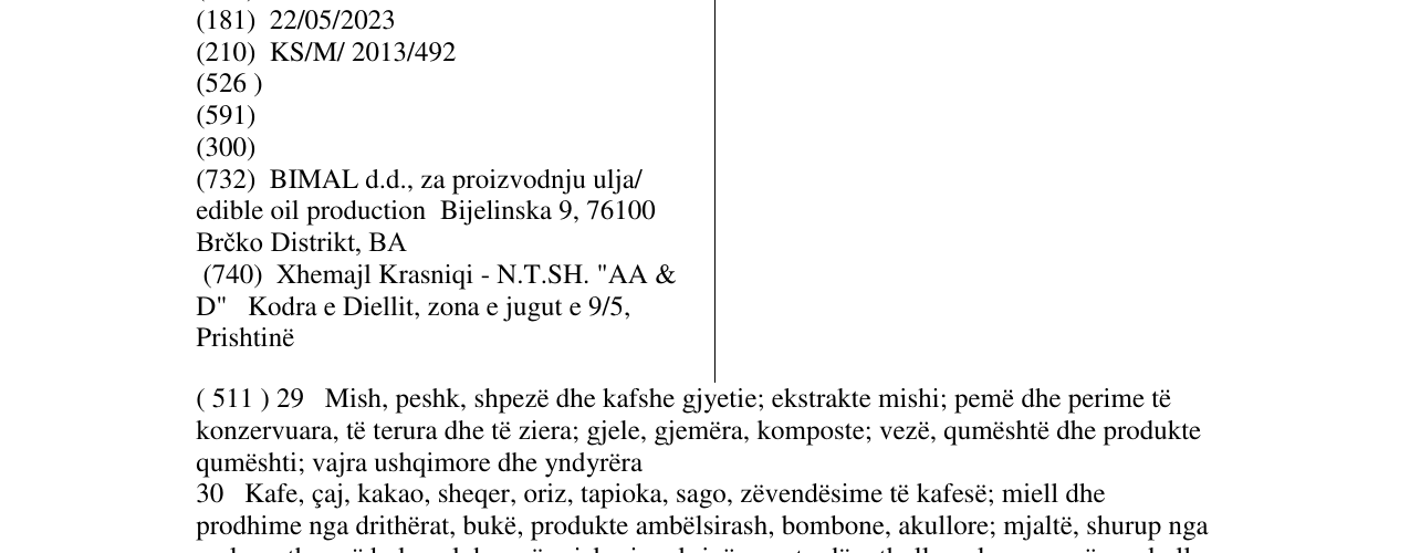 Zëri i markës BIMAL në buletin