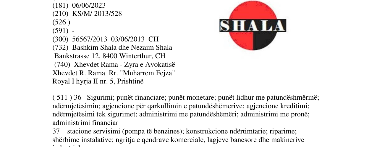Zëri i markës SHALA në buletin