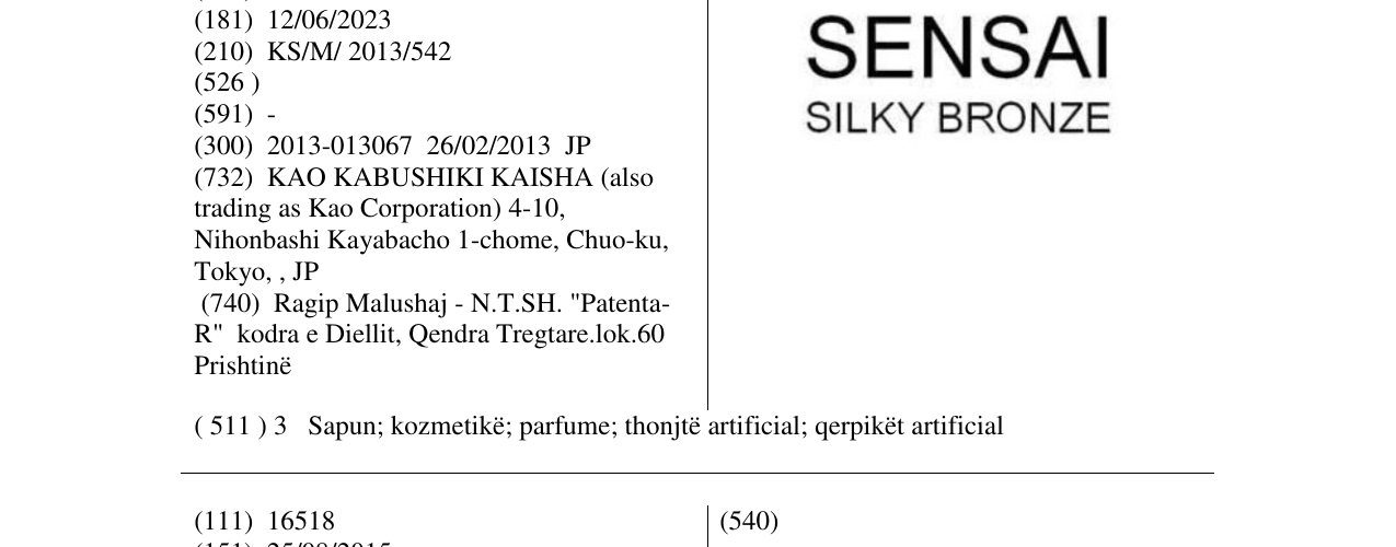 Zëri i markës SENSAI SILKY PURIFYING në buletin