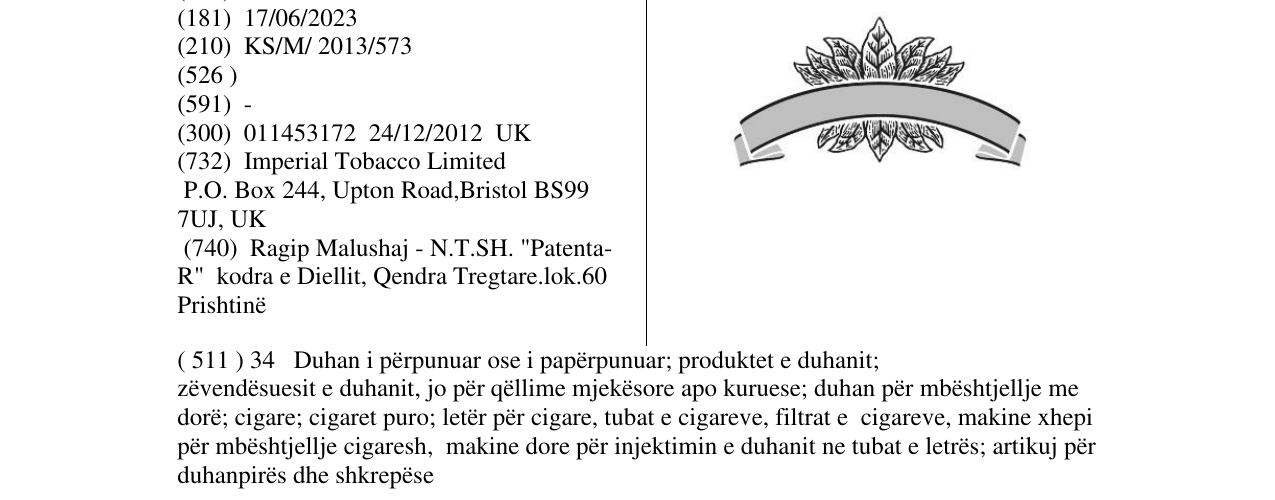 Zëri i markës Markë figurative në buletin