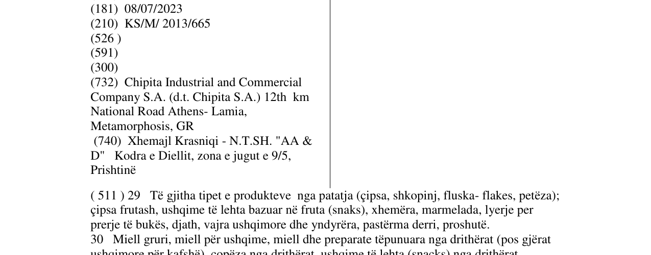 Zëri i markës 7DAYS Pizzetti në buletin