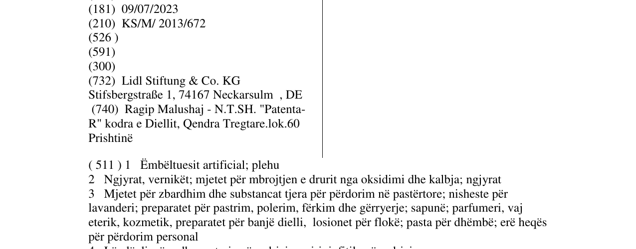 Zëri i markës LIDL në buletin