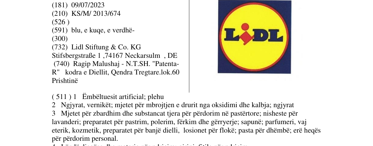 Zëri i markës LiDL në buletin