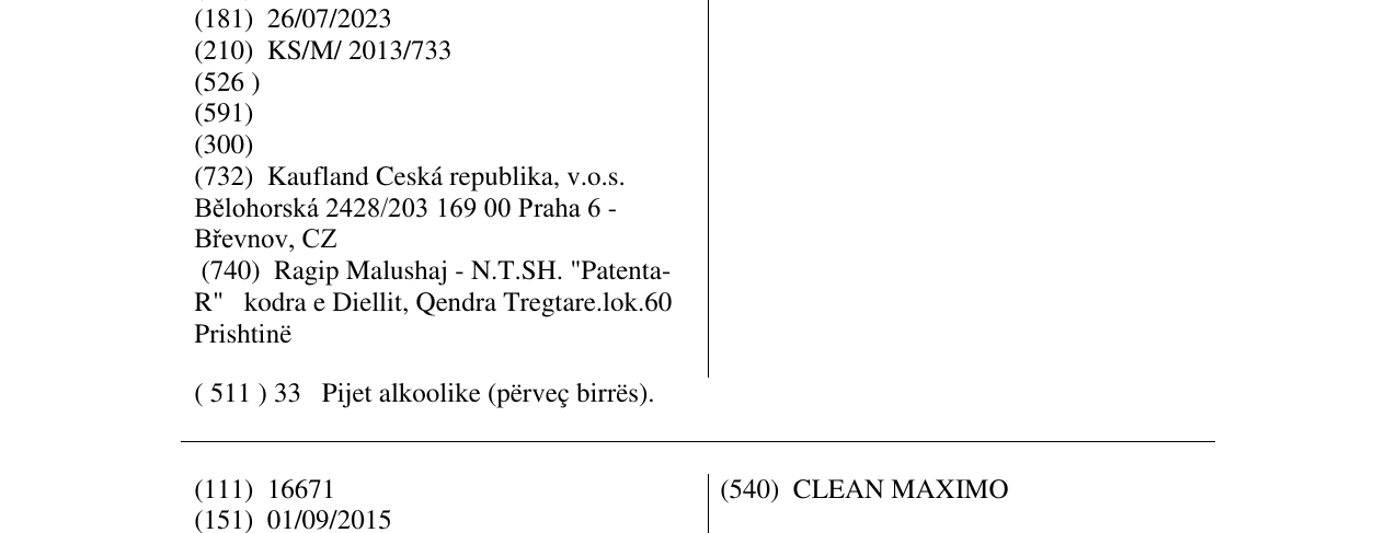 Zëri i markës CAPTAIN SPARROW në buletin