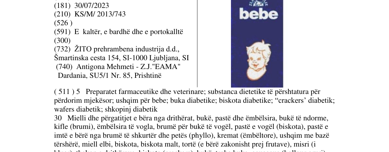Zëri i markës bebe në buletin