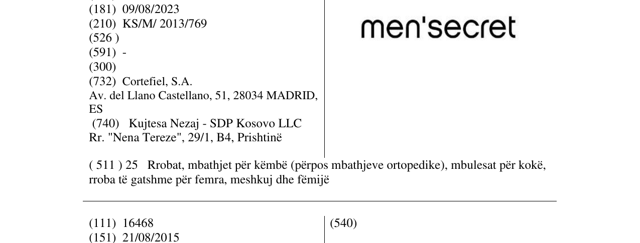 Zëri i markës men' secret në buletin