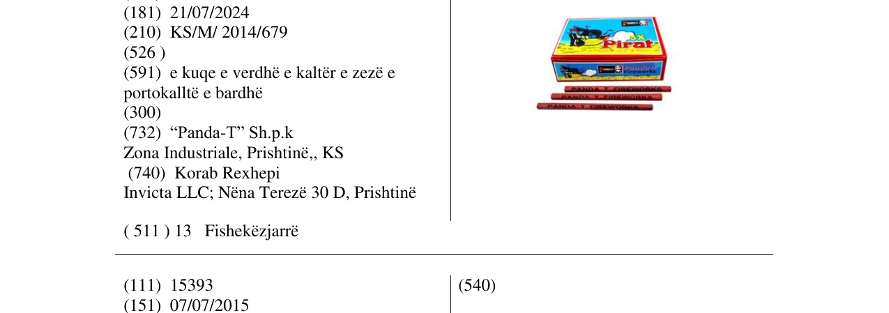 Zëri i markës Pirat 5x në buletin