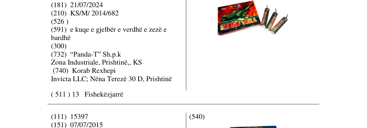 Zëri i markës TESKO VSK në buletin