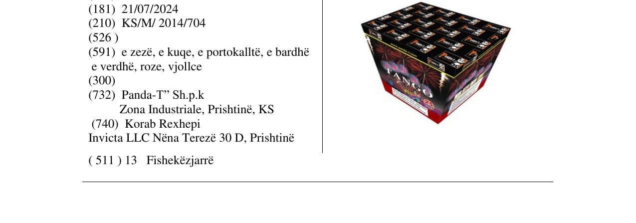 Zëri i markës Tango në buletin