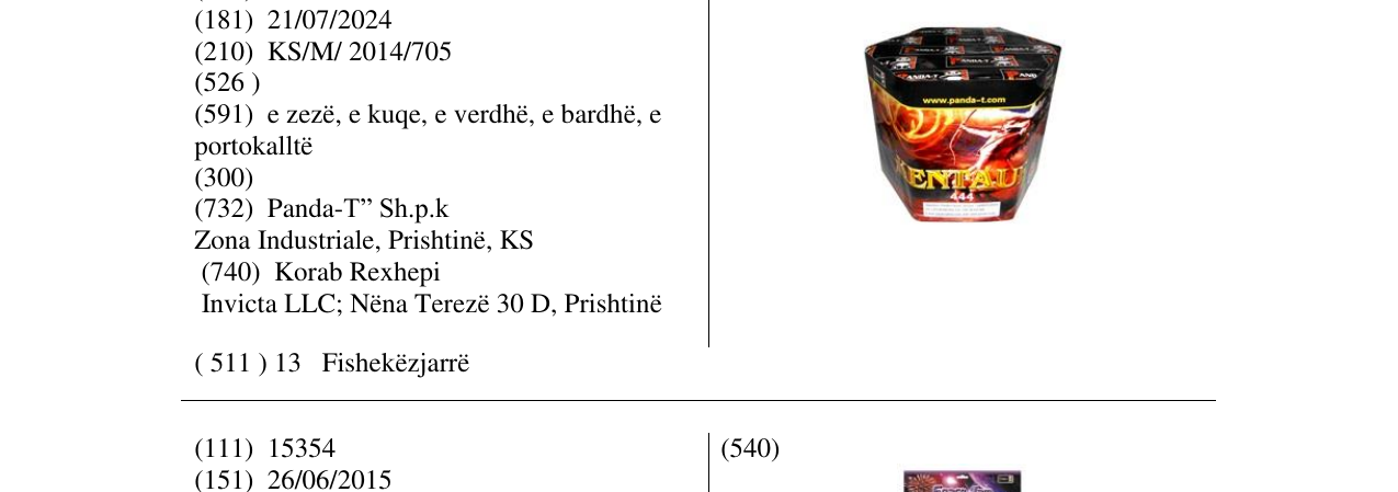Zëri i markës KENTAU në buletin