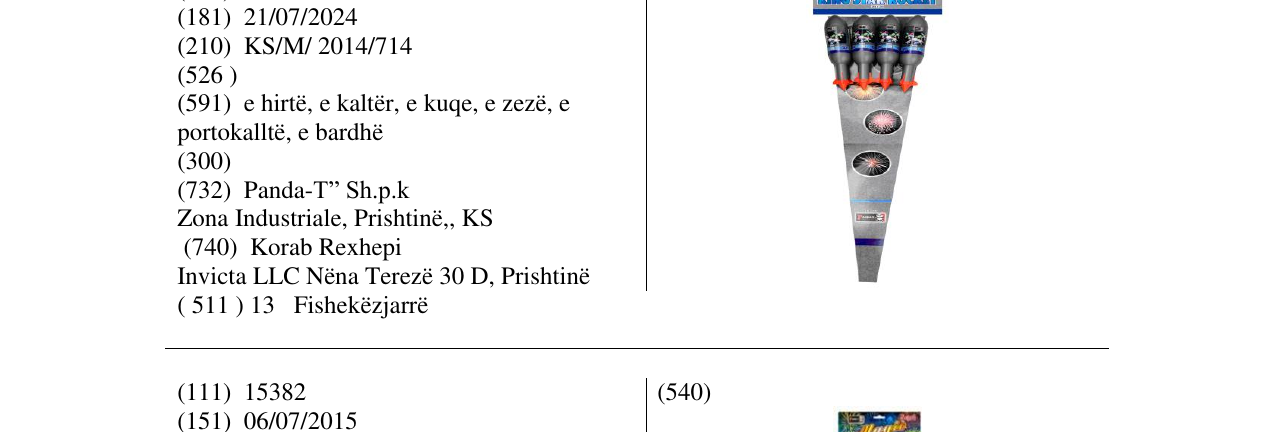 Zëri i markës king Star Rocket në buletin