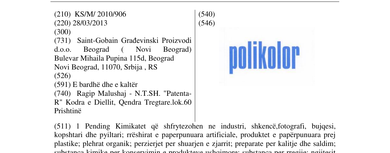 Zëri i markës Markë figurative në buletin