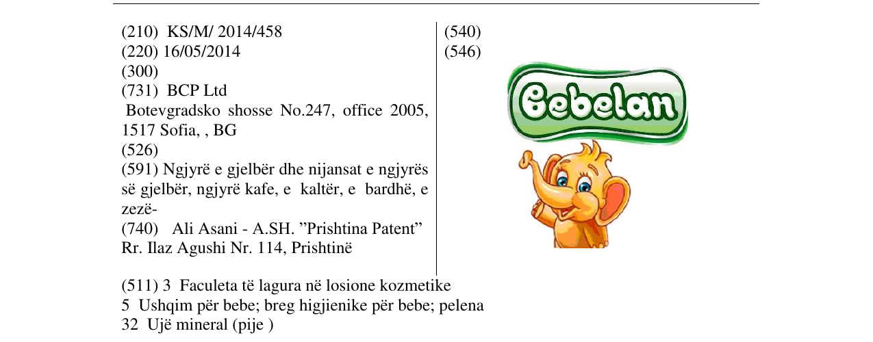 Zëri i markës bebelan në buletin