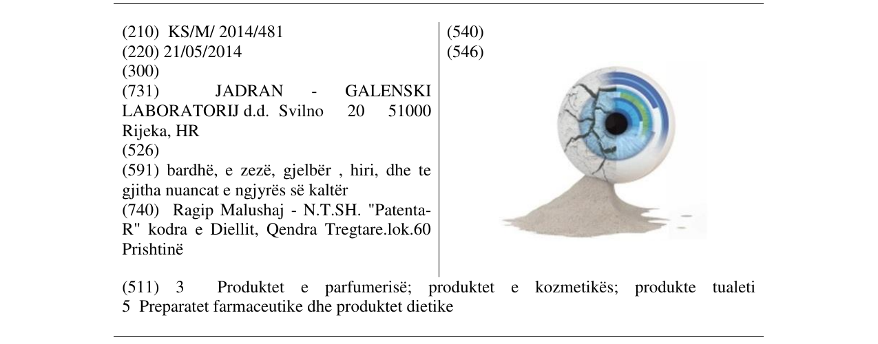 Zëri i markës Markë figurative në buletin