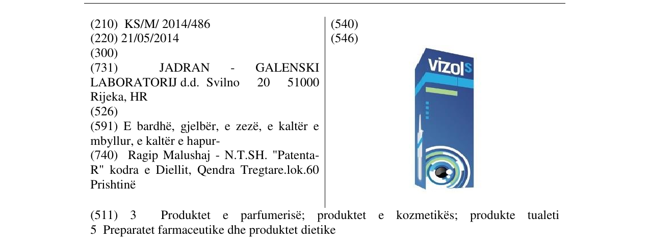 Zëri i markës vizolS në buletin