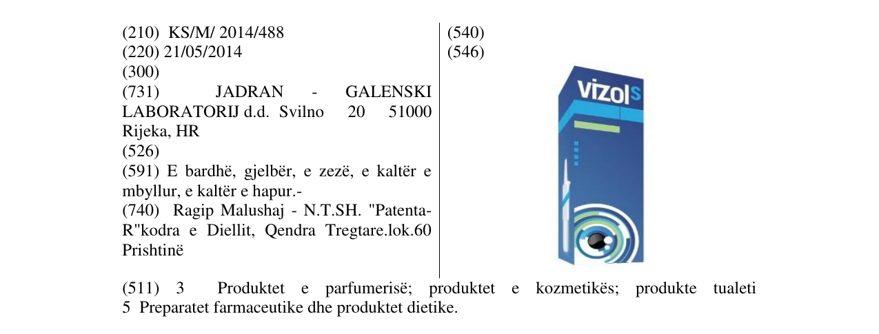 Zëri i markës vizolS në buletin