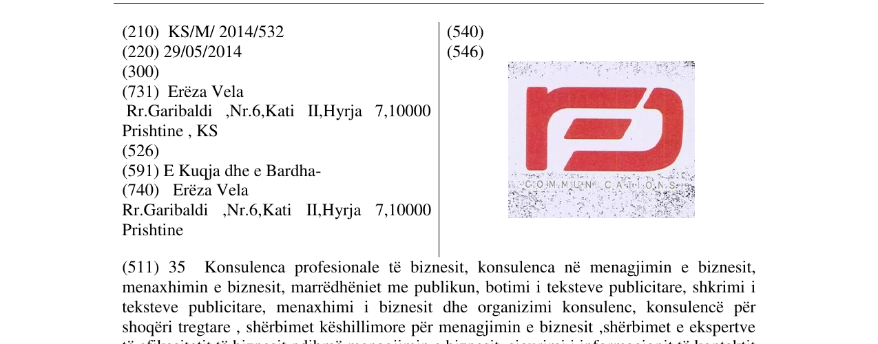 Zëri i markës Red Comunication në buletin