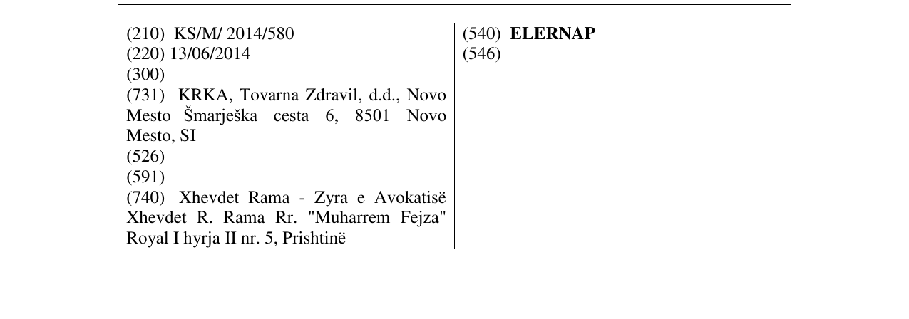 Zëri i markës ELERNAP në buletin