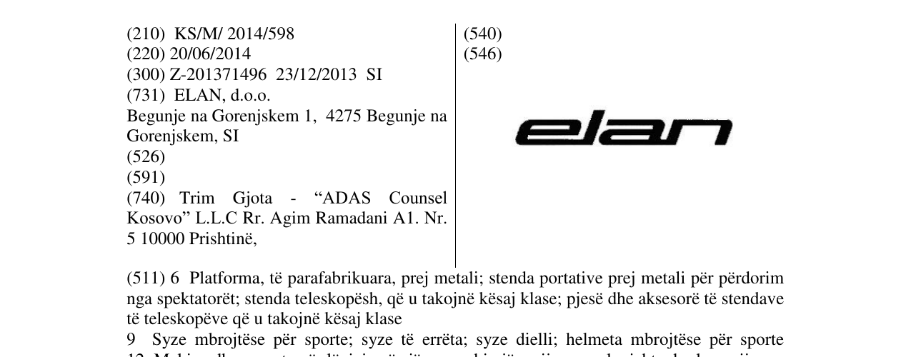Zëri i markës elan në buletin