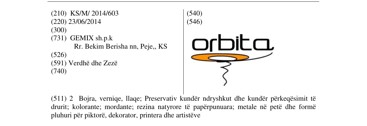 Zëri i markës ORBITA në buletin
