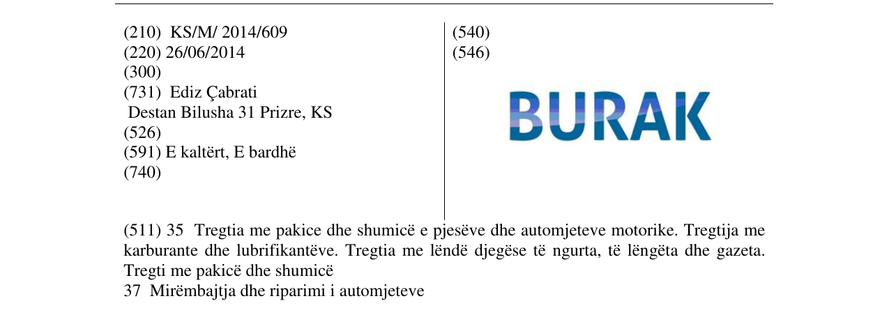 Zëri i markës BURAK në buletin
