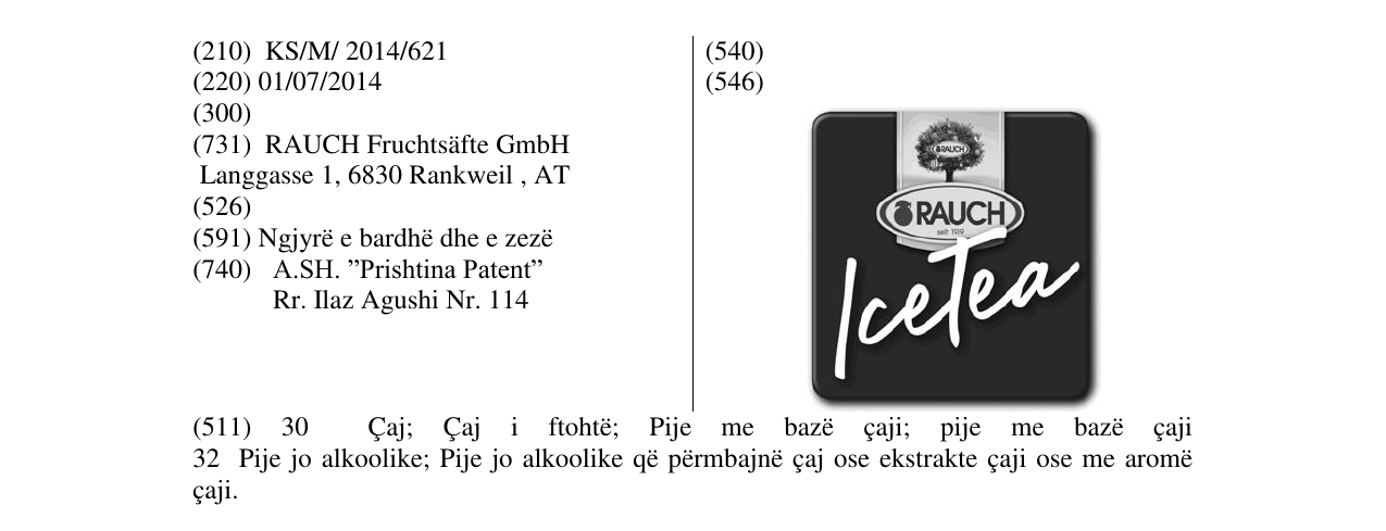 Zëri i markës Ice Tea në buletin