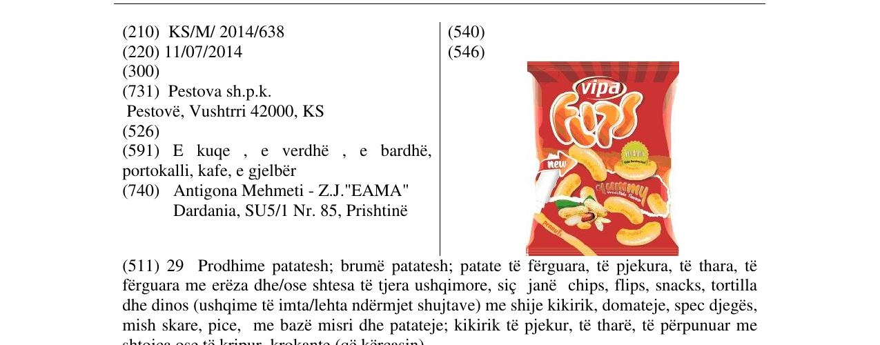 Zëri i markës vipa në buletin