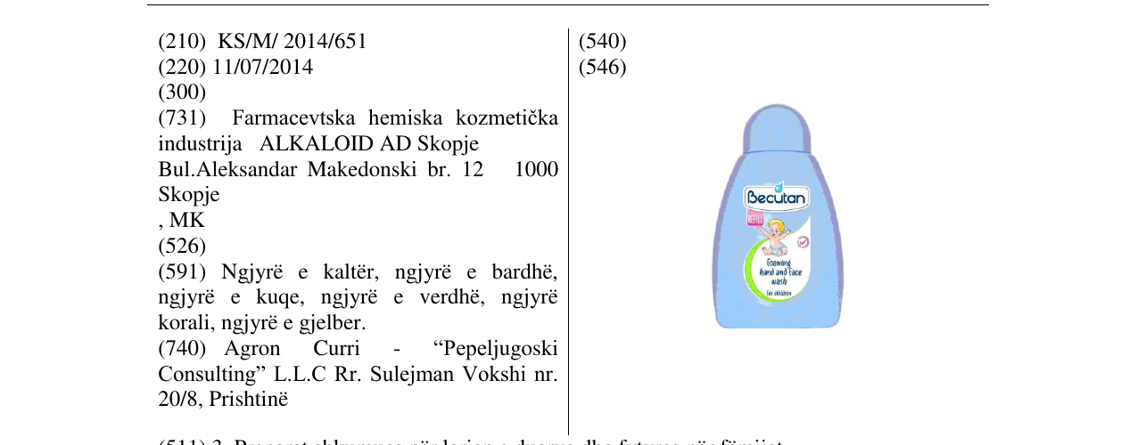 Zëri i markës Becutan në buletin