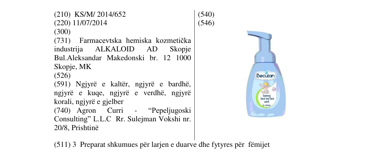 Zëri i markës Becutan në buletin