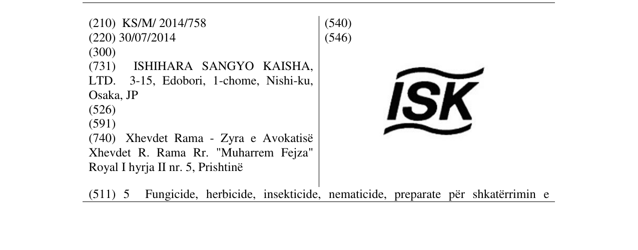 Zëri i markës ISK në buletin