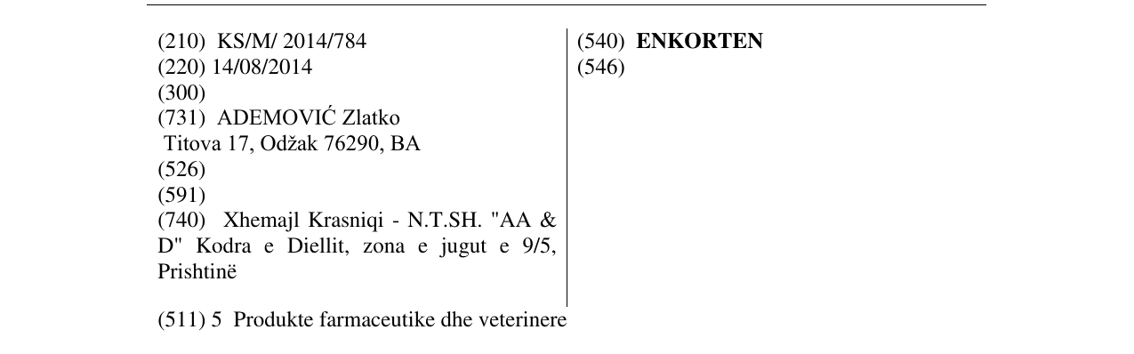 Zëri i markës ENKORTEN në buletin