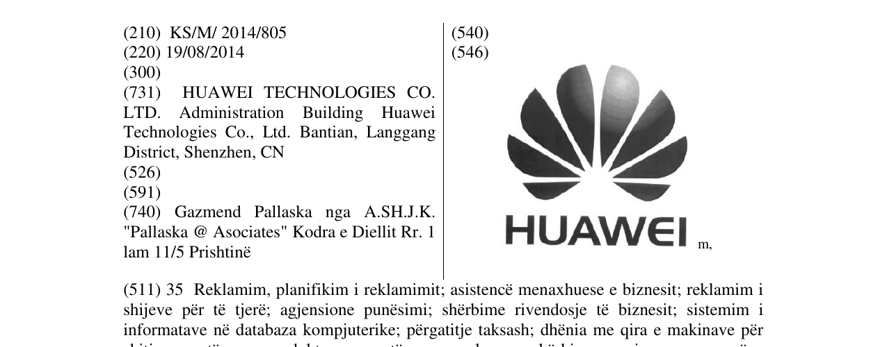 Zëri i markës HUAWEI në buletin
