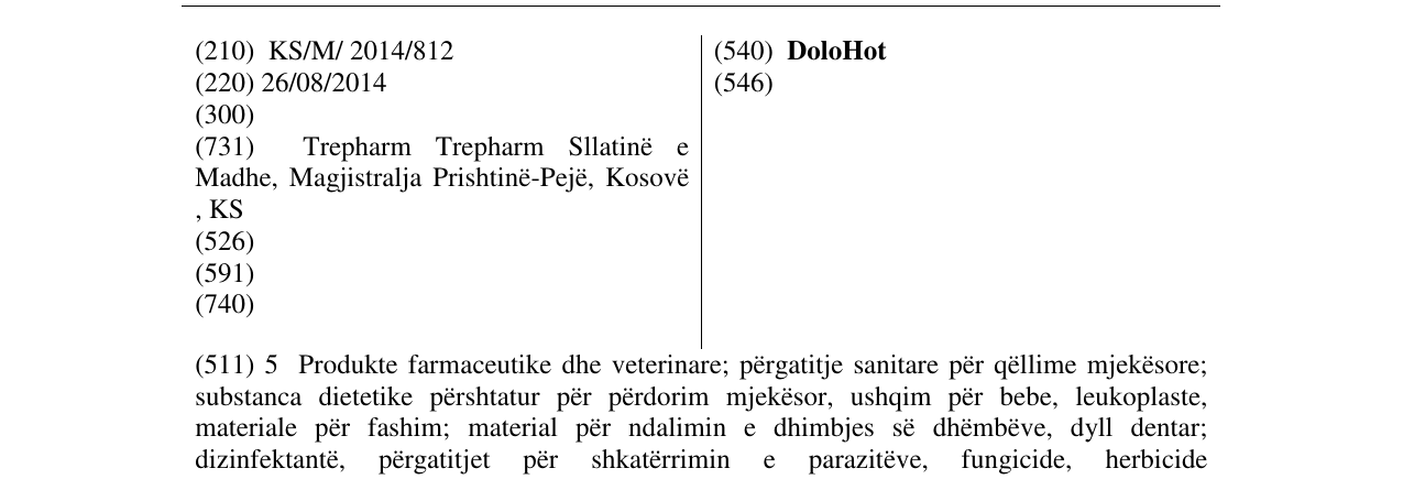 Zëri i markës DoloHot në buletin