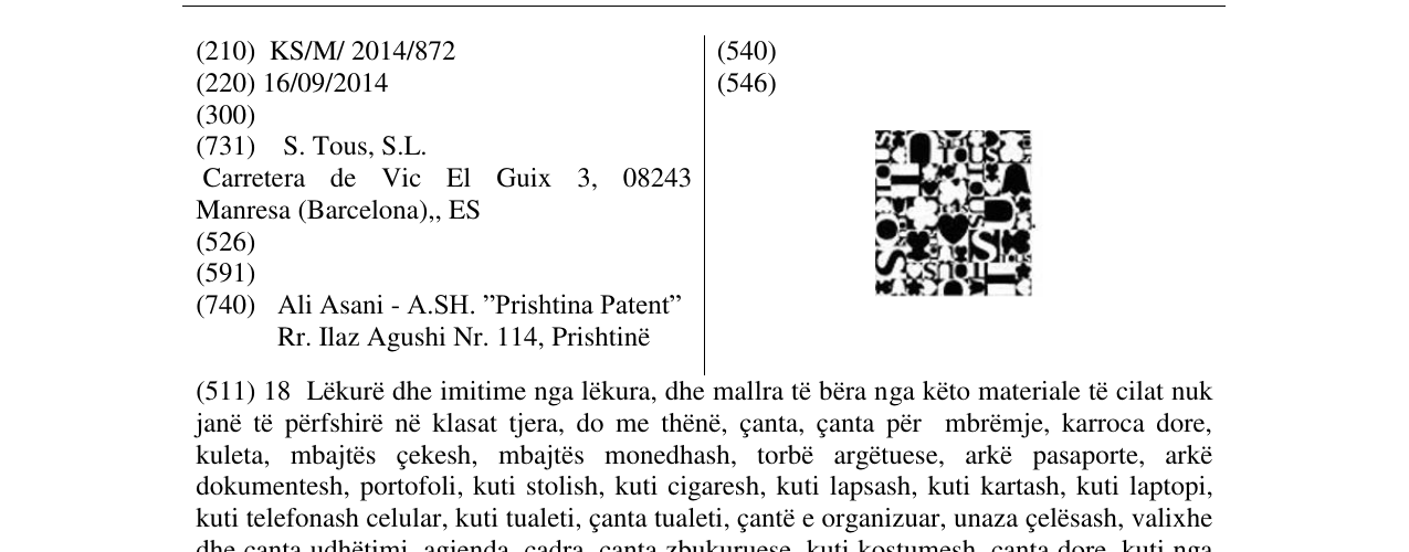 Zëri i markës Markë figurative në buletin
