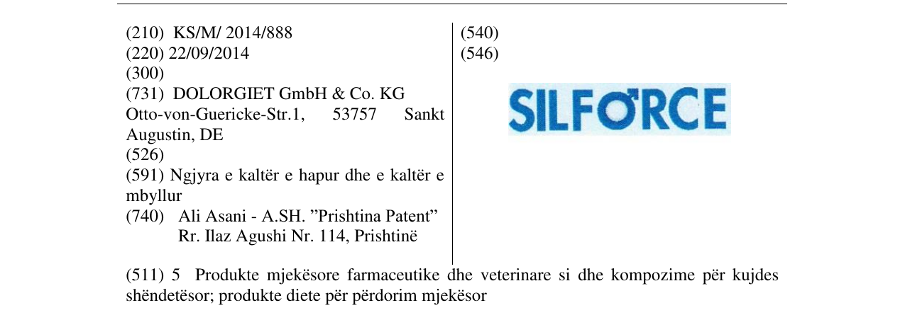 Zëri i markës SILFORCE në buletin